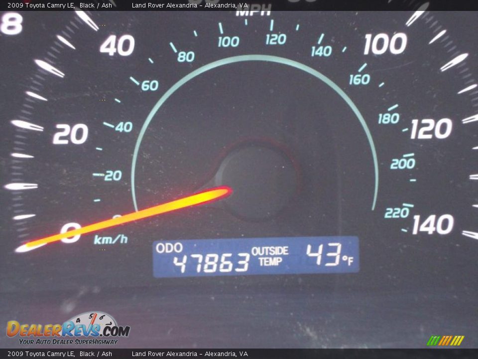 2009 Toyota Camry LE Black / Ash Photo #16