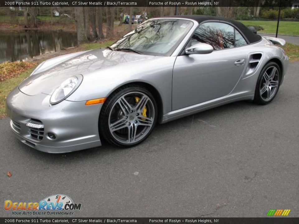 GT Silver Metallic 2008 Porsche 911 Turbo Cabriolet Photo #1