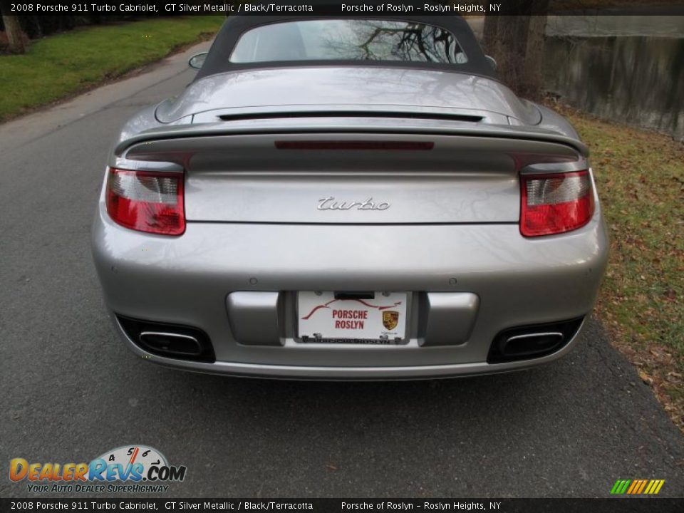 GT Silver Metallic 2008 Porsche 911 Turbo Cabriolet Photo #5