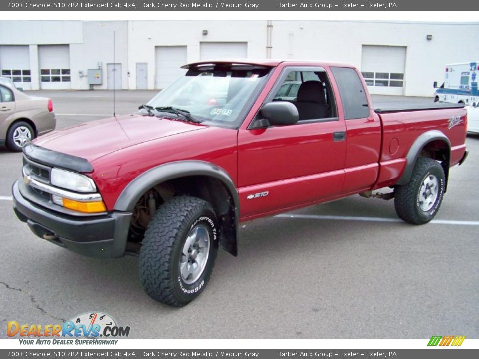 2003 Chevrolet S10 ZR2 Extended Cab 4x4 Dark Cherry Red Metallic / Medium Gray Photo #1