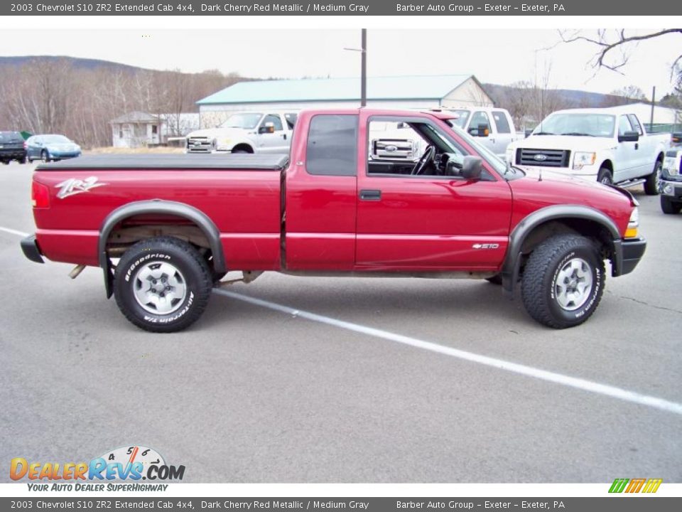 2003 Chevrolet S10 ZR2 Extended Cab 4x4 Dark Cherry Red Metallic / Medium Gray Photo #4