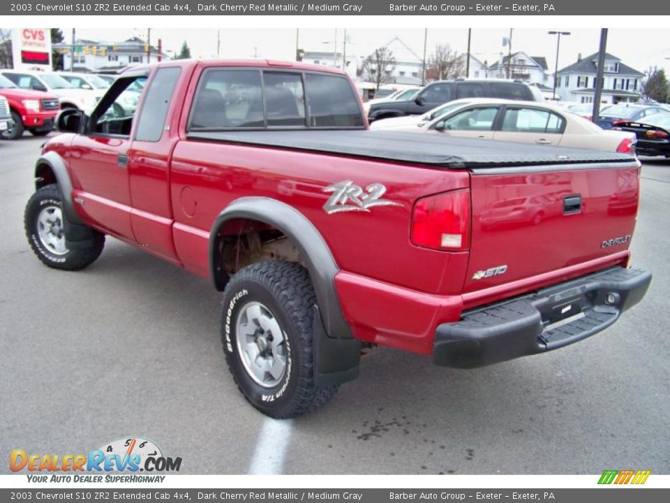 2003 Chevrolet S10 ZR2 Extended Cab 4x4 Dark Cherry Red Metallic / Medium Gray Photo #7