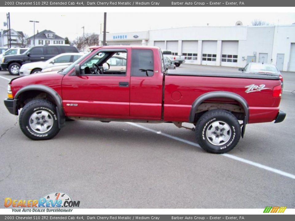 2003 Chevrolet S10 ZR2 Extended Cab 4x4 Dark Cherry Red Metallic / Medium Gray Photo #8