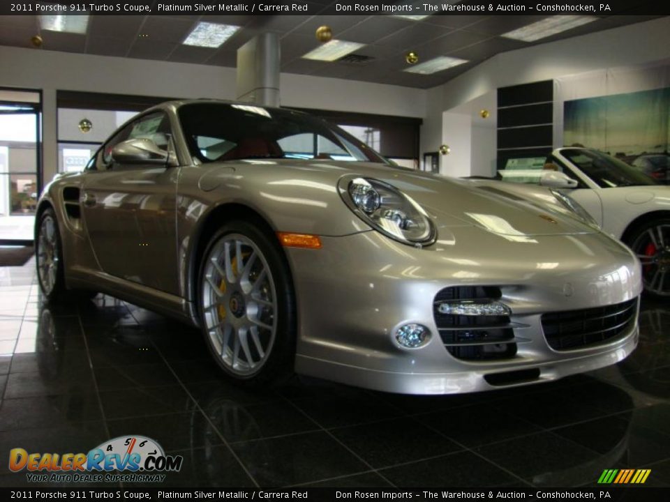 Platinum Silver Metallic 2011 Porsche 911 Turbo S Coupe Photo #5