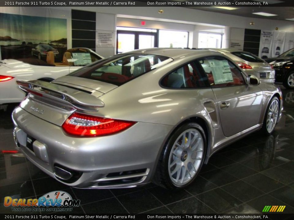 Platinum Silver Metallic 2011 Porsche 911 Turbo S Coupe Photo #7