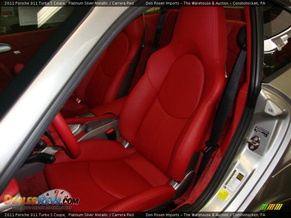 Carrera Red Interior - 2011 Porsche 911 Turbo S Coupe Photo #15