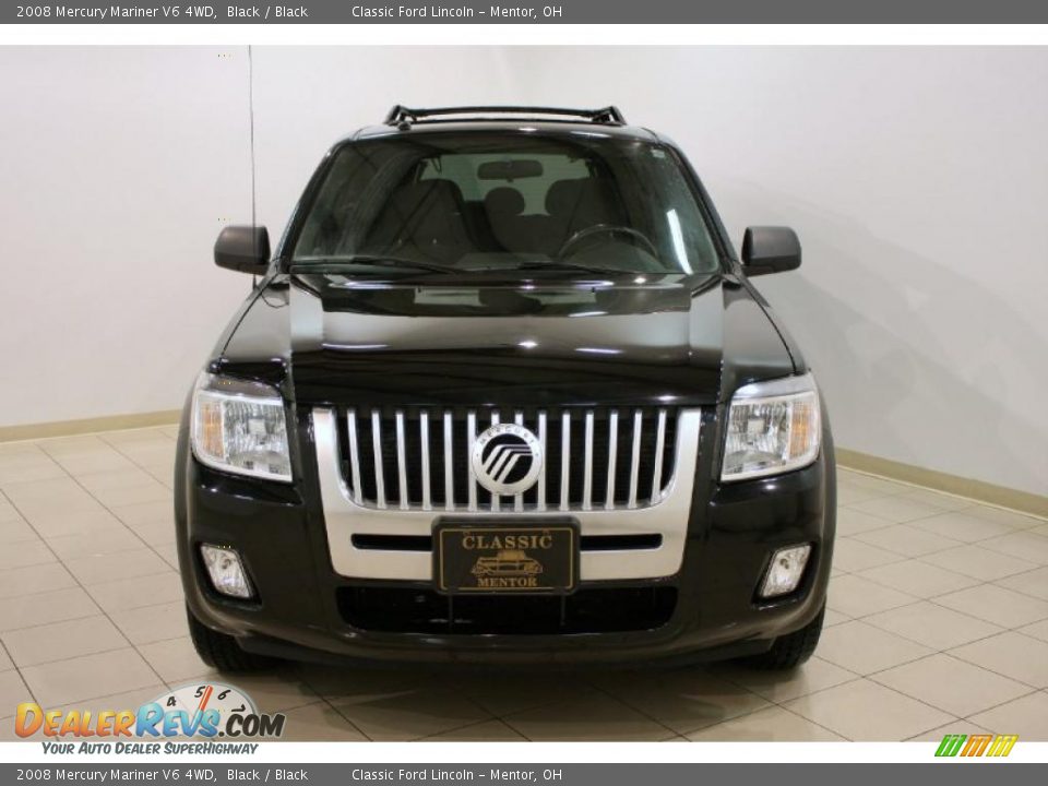 2008 Mercury Mariner V6 4WD Black / Black Photo #2