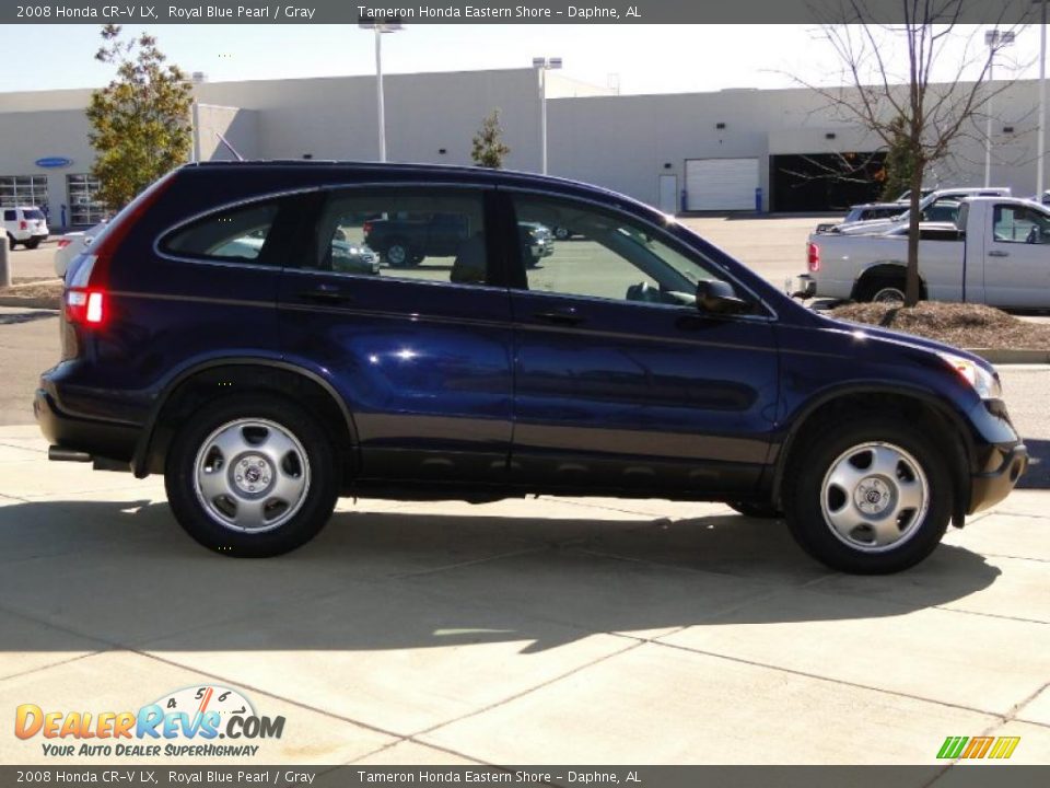 2008 Honda CR-V LX Royal Blue Pearl / Gray Photo #4