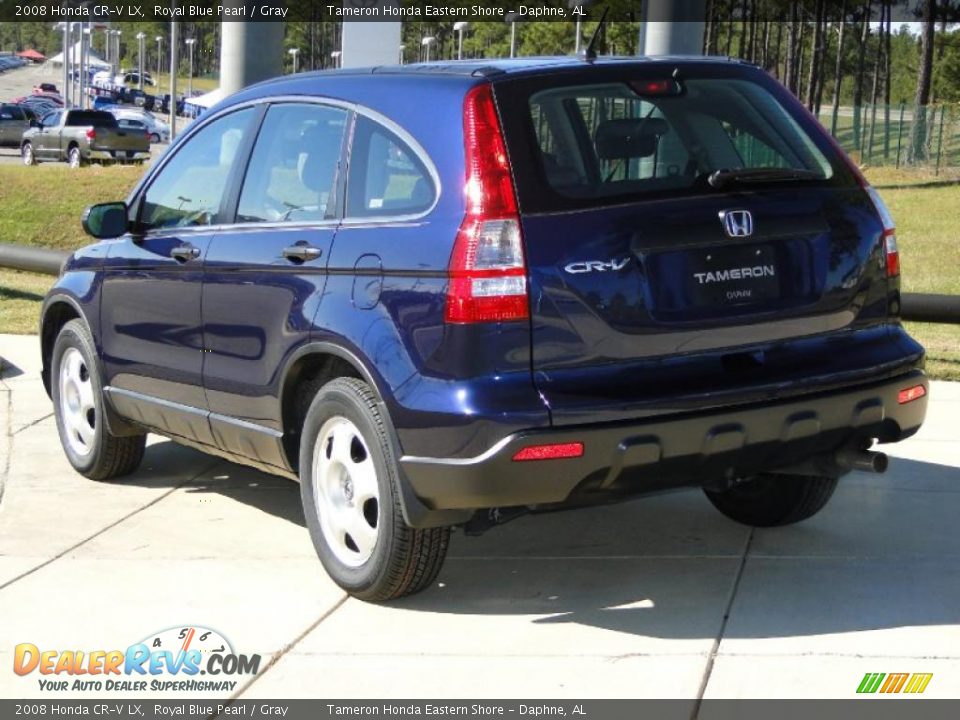 2008 Honda CR-V LX Royal Blue Pearl / Gray Photo #6