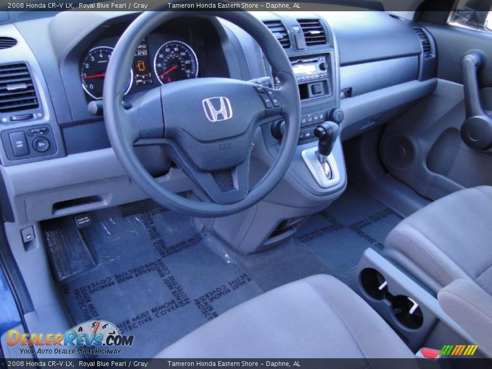 Gray Interior 2008 Honda CRV LX Photo 12