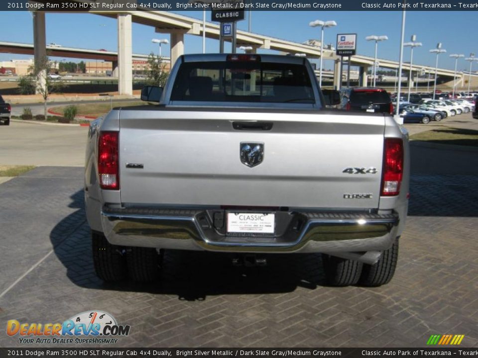 Bright Silver Metallic 2011 Dodge Ram 3500 HD SLT Regular Cab 4x4 Dually Photo #3