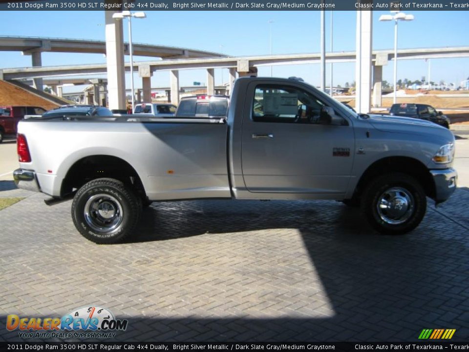 2011 Dodge Ram 3500 HD SLT Regular Cab 4x4 Dually Bright Silver Metallic / Dark Slate Gray/Medium Graystone Photo #5