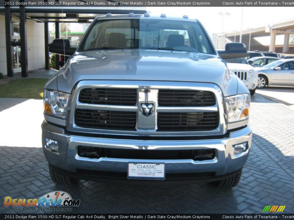 2011 Dodge Ram 3500 HD SLT Regular Cab 4x4 Dually Bright Silver Metallic / Dark Slate Gray/Medium Graystone Photo #7