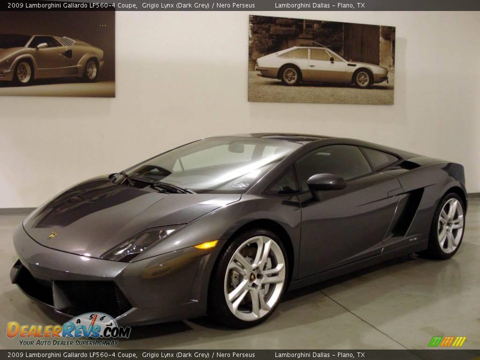 2009 Lamborghini Gallardo LP560-4 Coupe Grigio Lynx (Dark Grey) / Nero Perseus Photo #1