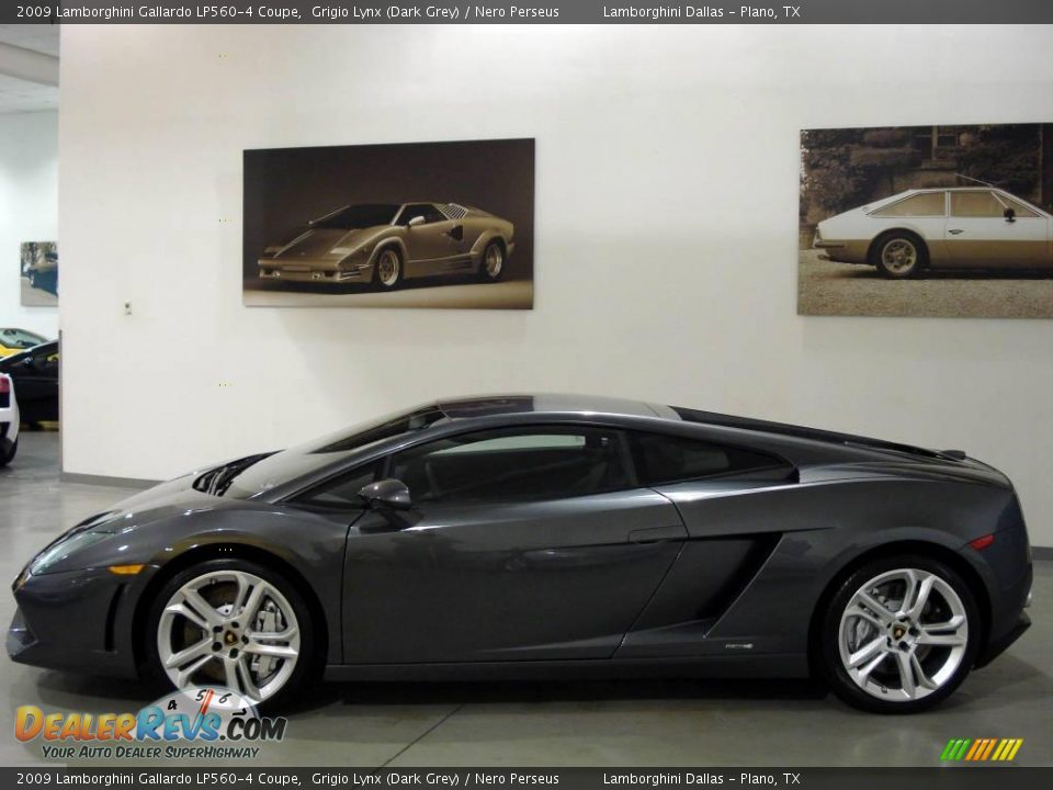 2009 Lamborghini Gallardo LP560-4 Coupe Grigio Lynx (Dark Grey) / Nero Perseus Photo #3