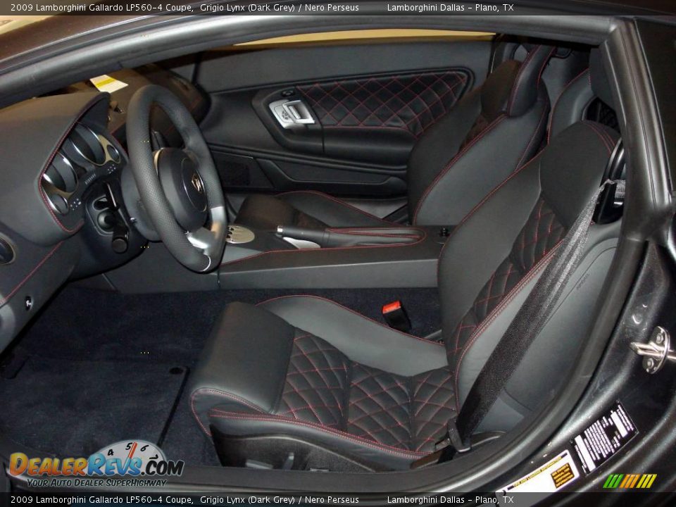 Nero Perseus Interior - 2009 Lamborghini Gallardo LP560-4 Coupe Photo #8