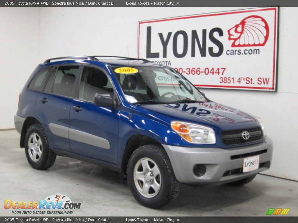 2005 Toyota RAV4 4WD Spectra Blue Mica / Dark Charcoal Photo #34