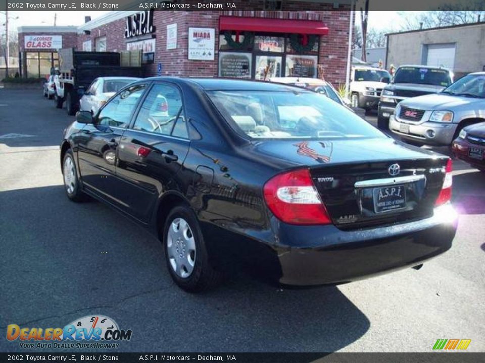 2002 Toyota Camry LE Black / Stone Photo #3