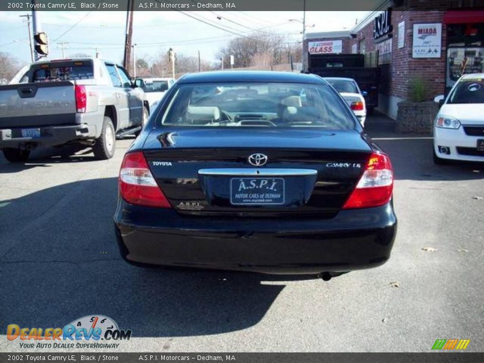 2002 Toyota Camry LE Black / Stone Photo #4