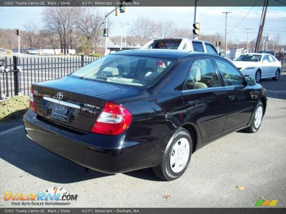 2002 Toyota Camry LE Black / Stone Photo #5