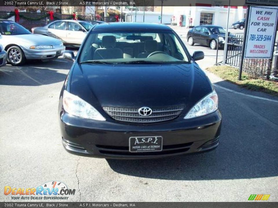 2002 Toyota Camry LE Black / Stone Photo #8