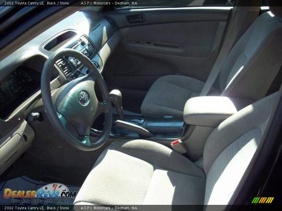 2002 Toyota Camry LE Black / Stone Photo #10
