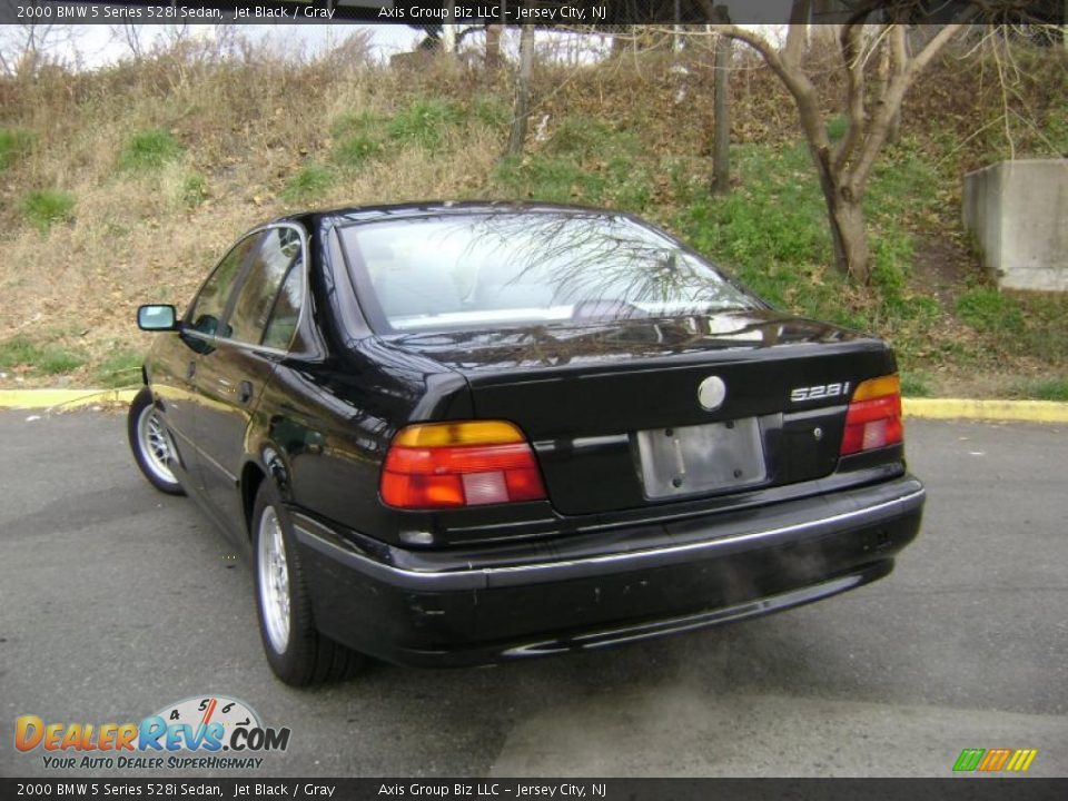 2000 BMW 5 Series 528i Sedan Jet Black / Gray Photo #5
