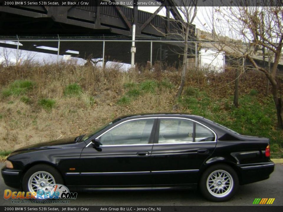 2000 BMW 5 Series 528i Sedan Jet Black / Gray Photo #6