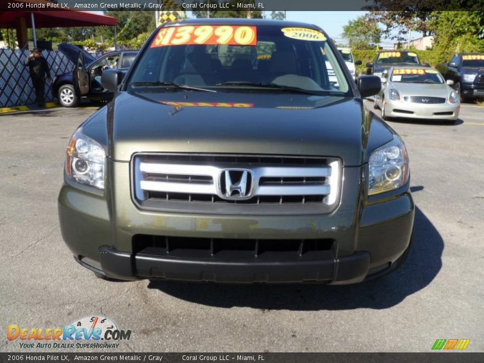2006 Honda Pilot LX Amazon Green Metallic / Gray Photo #2