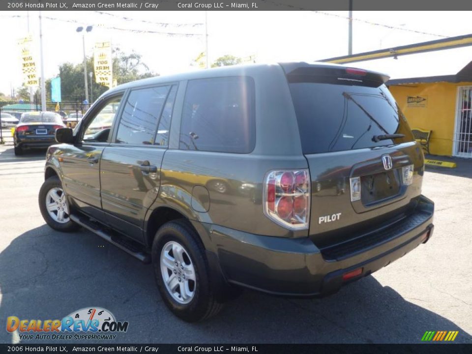 2006 Honda Pilot LX Amazon Green Metallic / Gray Photo #4