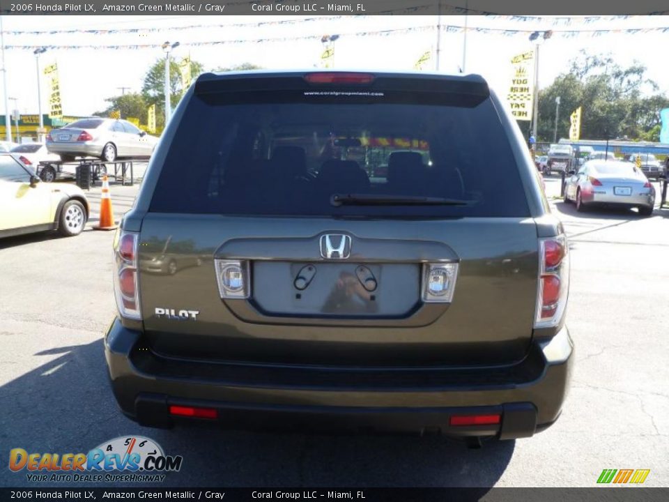 2006 Honda Pilot LX Amazon Green Metallic / Gray Photo #5