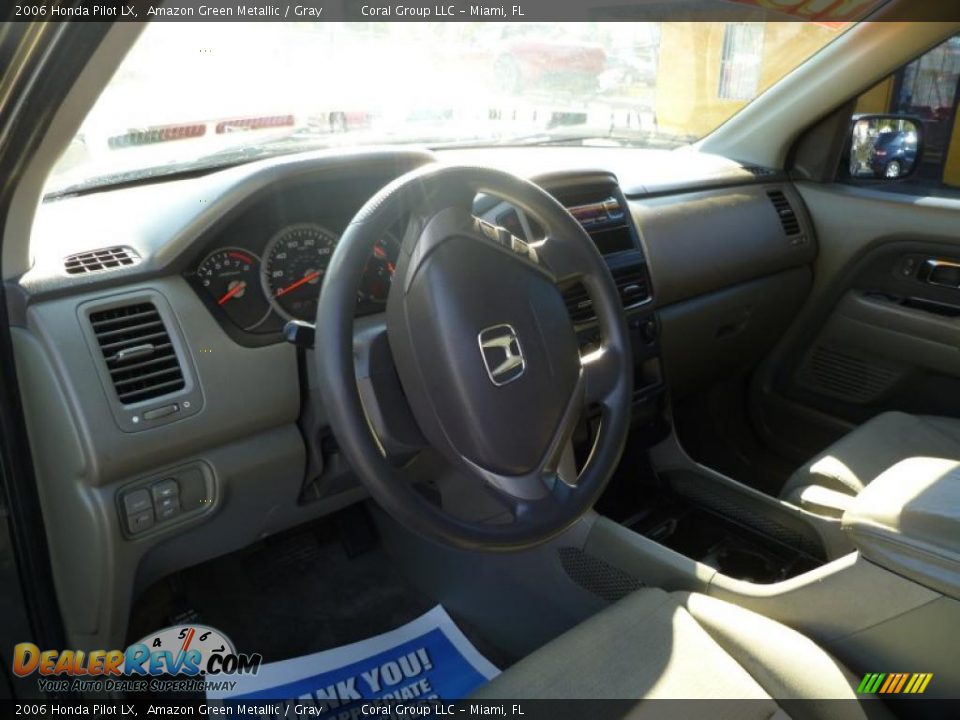 2006 Honda Pilot LX Amazon Green Metallic / Gray Photo #7