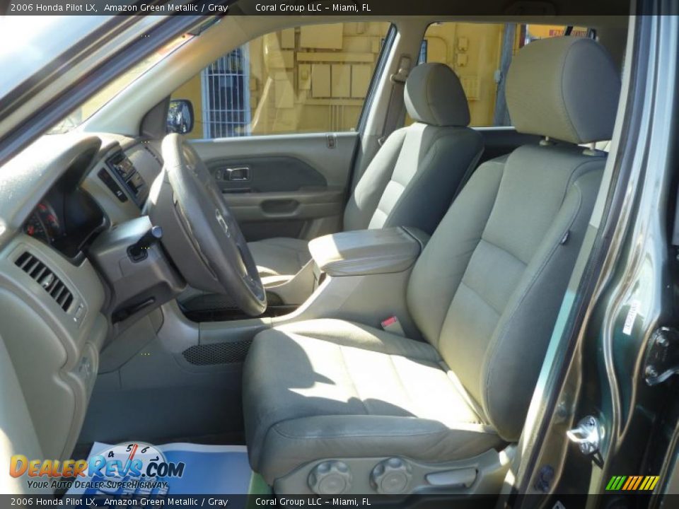 2006 Honda Pilot LX Amazon Green Metallic / Gray Photo #8