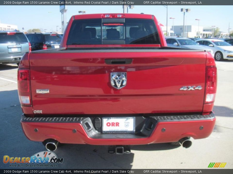 2009 Dodge Ram 1500 Laramie Crew Cab 4x4 Inferno Red Crystal Pearl / Dark Slate Gray Photo #6