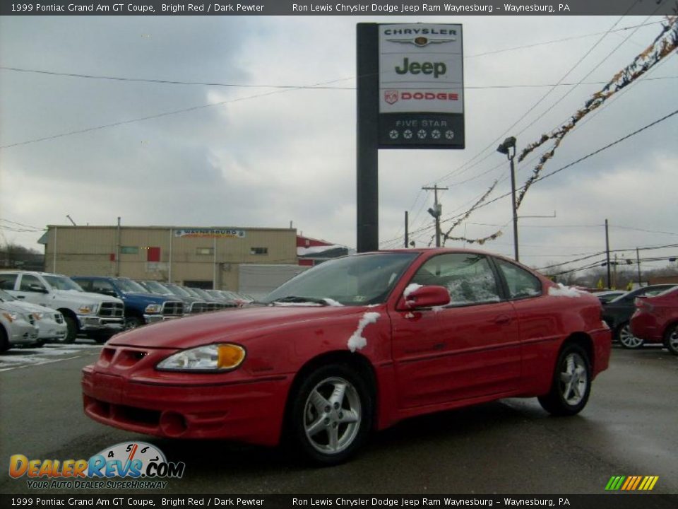 1999 Pontiac Grand Am GT Coupe Bright Red / Dark Pewter Photo #1