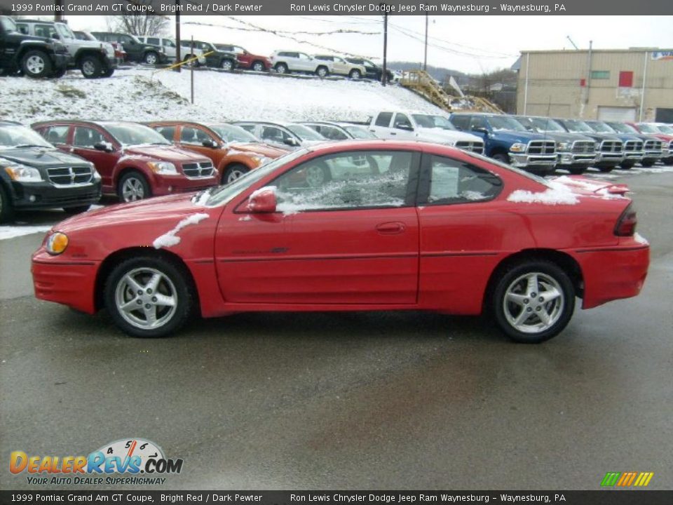 1999 Pontiac Grand Am GT Coupe Bright Red / Dark Pewter Photo #2