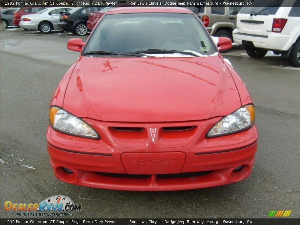 1999 Pontiac Grand Am GT Coupe Bright Red / Dark Pewter Photo #8