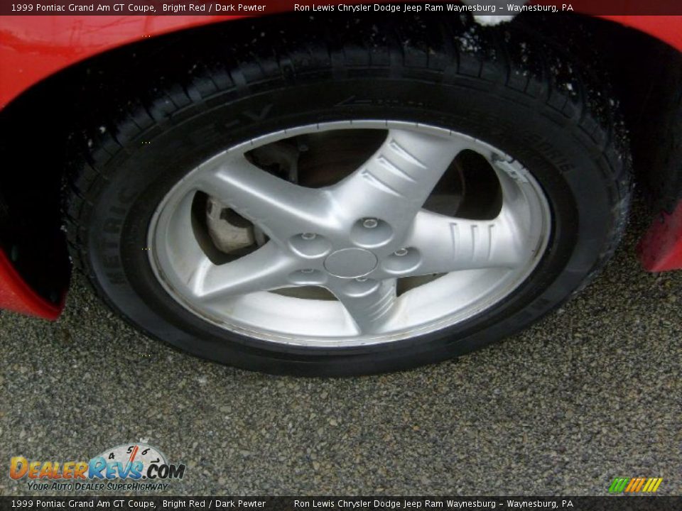 1999 Pontiac Grand Am GT Coupe Bright Red / Dark Pewter Photo #9