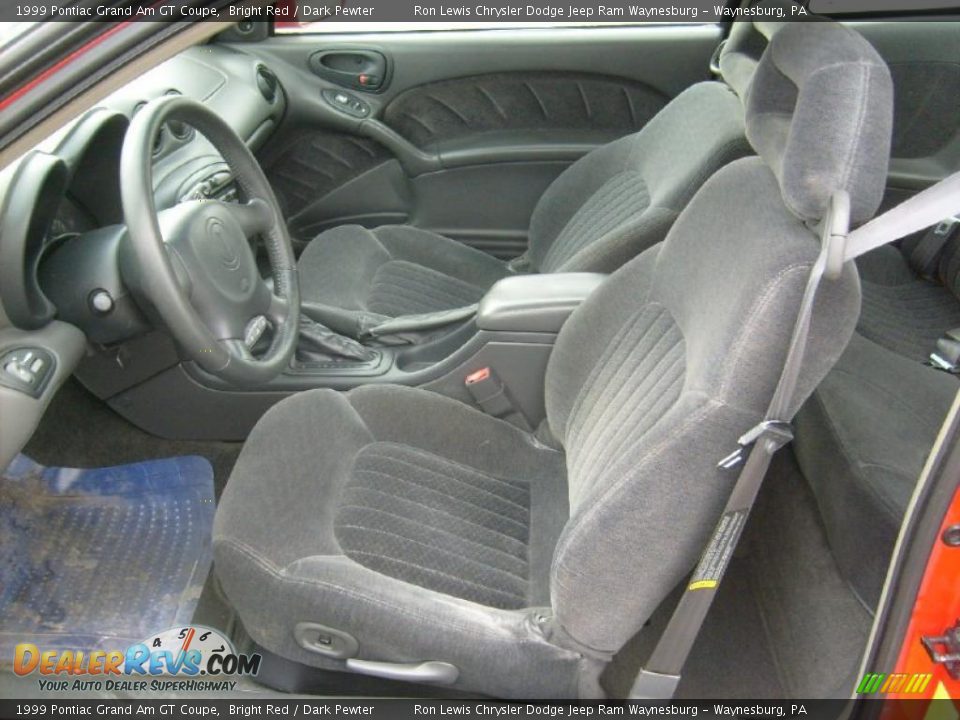 Dark Pewter Interior - 1999 Pontiac Grand Am GT Coupe Photo #10