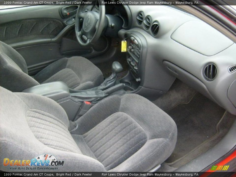 1999 Pontiac Grand Am GT Coupe Bright Red / Dark Pewter Photo #17
