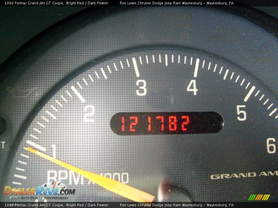1999 Pontiac Grand Am GT Coupe Bright Red / Dark Pewter Photo #25