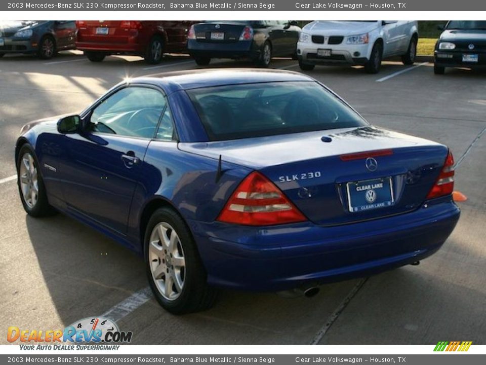 2003 Mercedes-Benz SLK 230 Kompressor Roadster Bahama Blue Metallic / Sienna Beige Photo #5