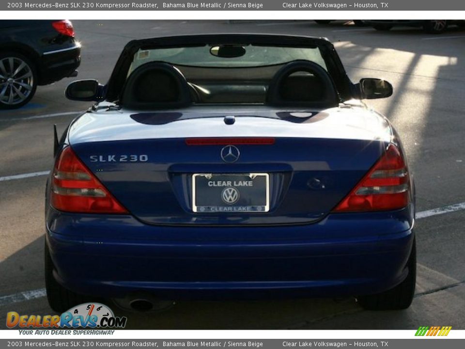 2003 Mercedes-Benz SLK 230 Kompressor Roadster Bahama Blue Metallic / Sienna Beige Photo #6