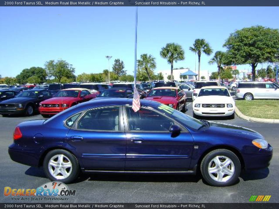 2000 Ford Taurus SEL Medium Royal Blue Metallic / Medium Graphite Photo #2