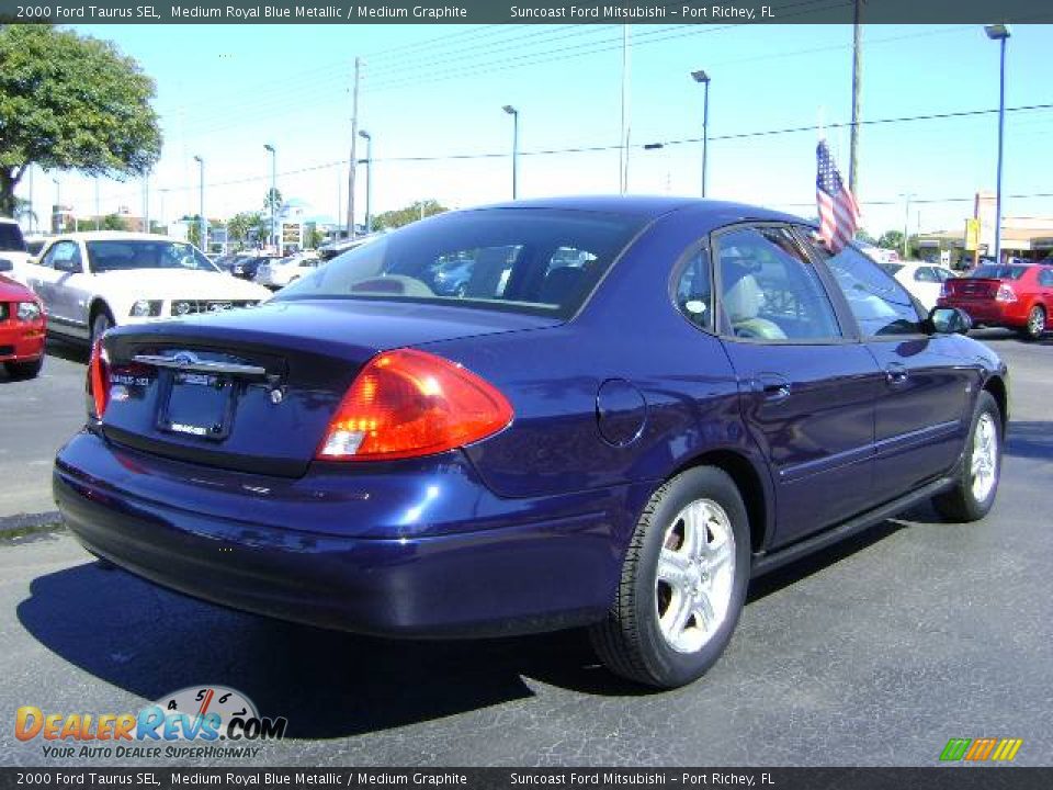 2000 Ford Taurus SEL Medium Royal Blue Metallic / Medium Graphite Photo #3