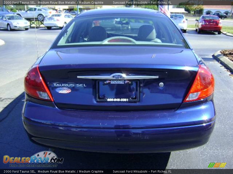 2000 Ford Taurus SEL Medium Royal Blue Metallic / Medium Graphite Photo #4