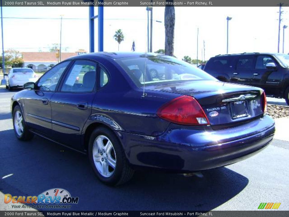 2000 Ford Taurus SEL Medium Royal Blue Metallic / Medium Graphite Photo #5
