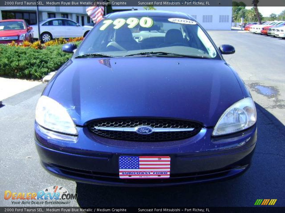 2000 Ford Taurus SEL Medium Royal Blue Metallic / Medium Graphite Photo #8