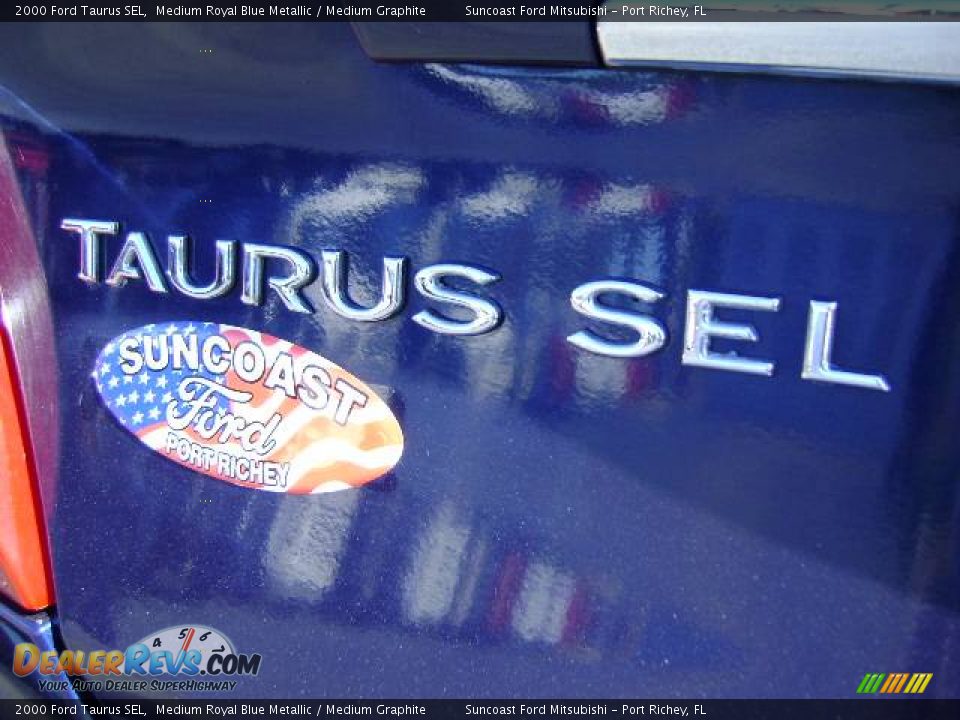 2000 Ford Taurus SEL Medium Royal Blue Metallic / Medium Graphite Photo #10