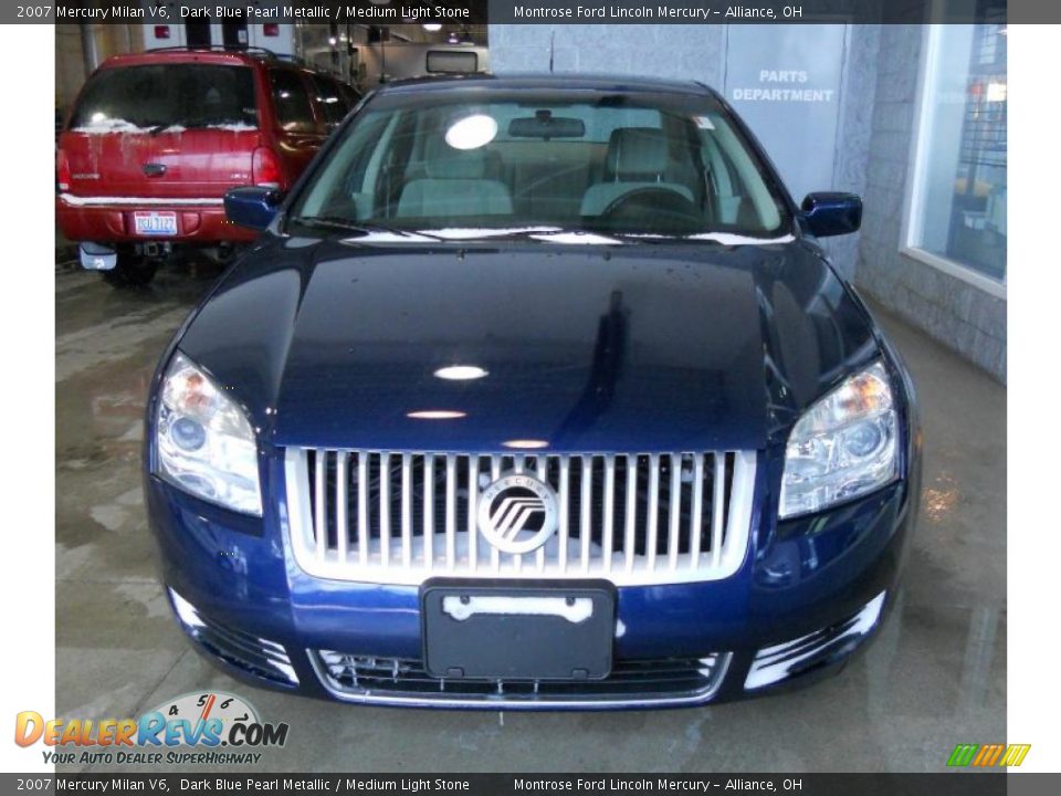 2007 Mercury Milan V6 Dark Blue Pearl Metallic / Medium Light Stone Photo #6